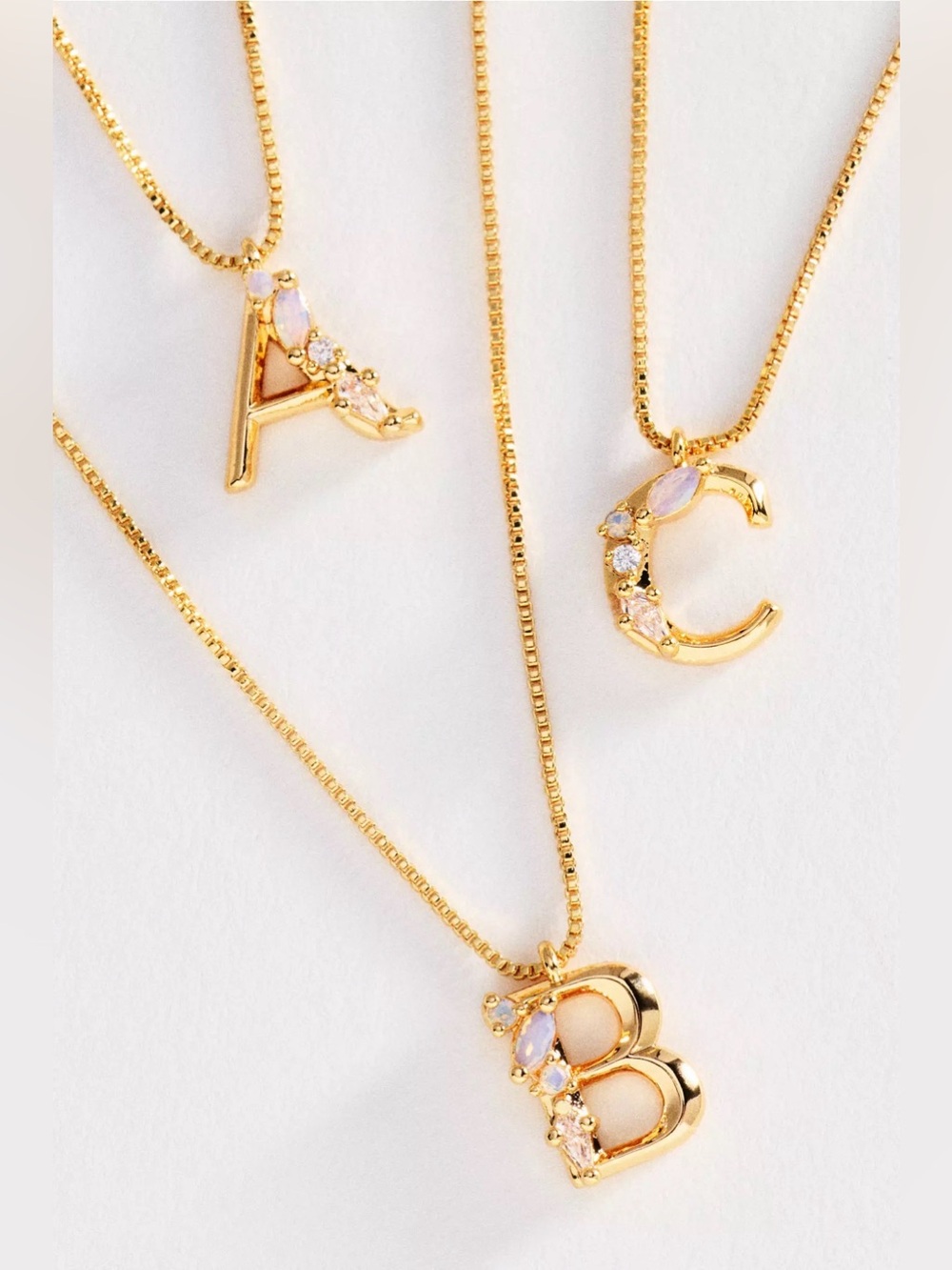 NWT Anthropologie Crystal Initial Necklace Letter R